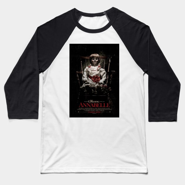 Annabelle Movie Poster Baseball T-Shirt by petersarkozi82@gmail.com